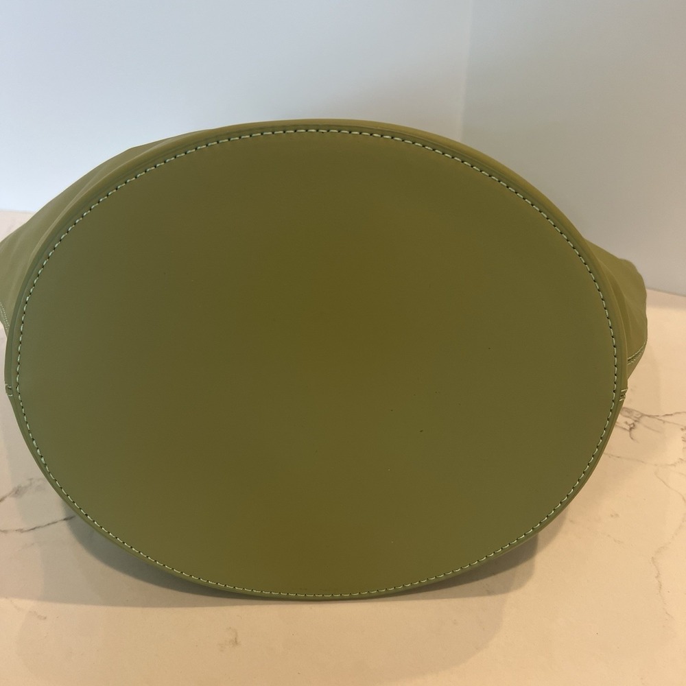 New With Tag‎ VIOLA CASTELLANI Made In Italy Green Leather Hobo With Oval Bottom - Picture 3 of 9